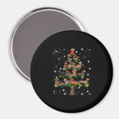 Weihnachtsbaum der Dackel mit leuchtendem Licht Magnet (Vorderseite/Rückseite)