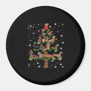 Weihnachtsbaum der Dackel mit leuchtendem Licht Magnet