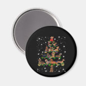 Weihnachtsbaum der Dackel mit leuchtendem Licht Magnet (Vorderseite/Rückseite)
