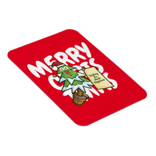 Weihnachtsbaum, der das Glück wünscht Magnet