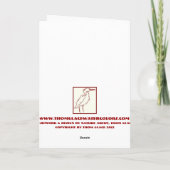 Weihnachtsbaum der Drachenfliege - Die Beschneidun Feiertagskarte (Rückseite)