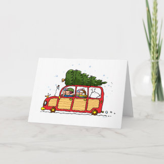 Weihnachtsbaum der Familie Pickkarte! Feiertagskarte