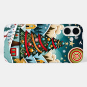 Weihnachtsbaum der Folk Art Case-Mate iPhone Hülle (Rückseite (Horizontal))