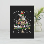 Weihnachtsbaum der französischen Bullen, mit Blitz Dankeskarte (Stehend Vorderseite)