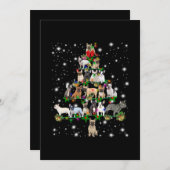 Weihnachtsbaum der französischen Bullen, mit Blitz Dankeskarte (Vorne/Hinten)