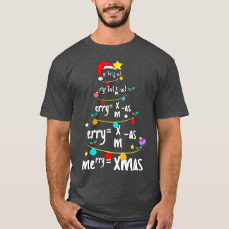 Weihnachtsbaum der Gleichungen Math Nerd Science T T-Shirt