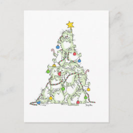 WEIHNACHTSBAUM der KÄTZCHEN-Postkarte durch Feiertagspostkarte