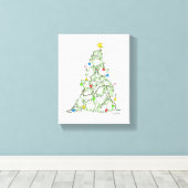 Weihnachtsbaum der Kätzchen von Sandra Boynton Leinwanddruck (Insitu (Holzboden))