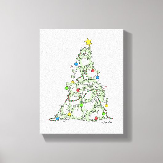 Weihnachtsbaum der Kätzchen von Sandra Boynton Leinwanddruck (Vorderseite)