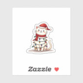 Weihnachtsbaum der Katze (1) Aufkleber (Blatt)