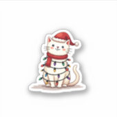 Weihnachtsbaum der Katze (1) Aufkleber (Vorderseite)