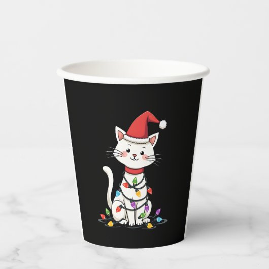 Weihnachtsbaum der Katze (1) Pappbecher (Vorderseite)