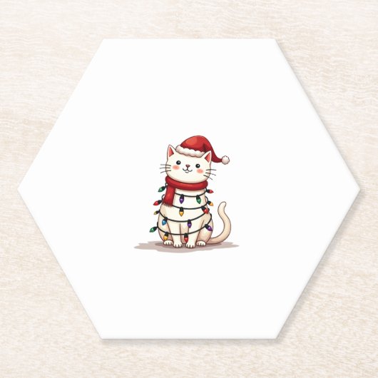 Weihnachtsbaum der Katze (1) Untersetzer (Vorderseite)