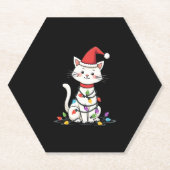Weihnachtsbaum der Katze (1) Untersetzer (Vorderseite)
