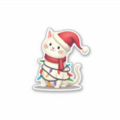 Weihnachtsbaum der Katze (2) Aufkleber (Vorderseite)