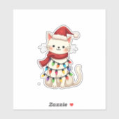 Weihnachtsbaum der Katze (3) Aufkleber (Blatt)