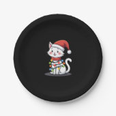 Weihnachtsbaum der Katze (3) Pappteller (Vorderseite)