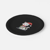 Weihnachtsbaum der Katze (3) Pappteller (Schrägansicht)