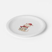 Weihnachtsbaum der Katze (3) Pappteller (Schrägansicht)
