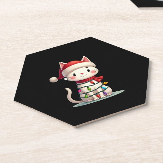 Weihnachtsbaum der Katze (3) Untersetzer (angewinkelt)