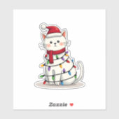 Weihnachtsbaum der Katze (4) Aufkleber (Blatt)