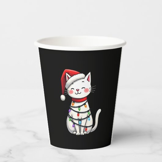 Weihnachtsbaum der Katze (5) Pappbecher (Vorderseite)