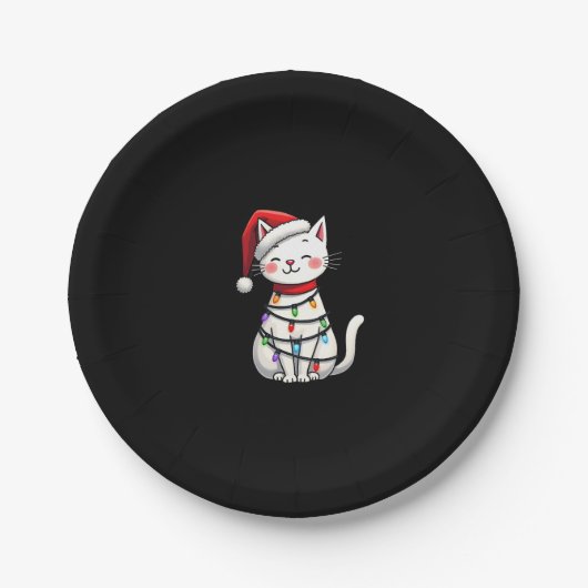 Weihnachtsbaum der Katze (5) Pappteller (Vorderseite)