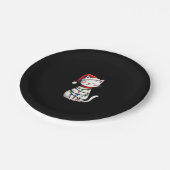 Weihnachtsbaum der Katze (5) Pappteller (Schrägansicht)