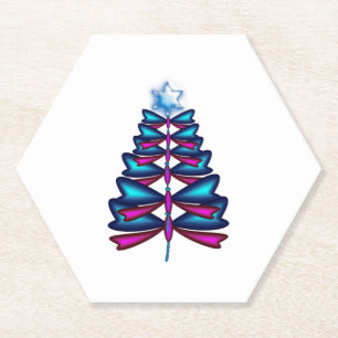 Weihnachtsbaum der Libelle Untersetzer