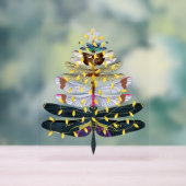 Weihnachtsbaum der Libellen Acrylschild (Neutral)