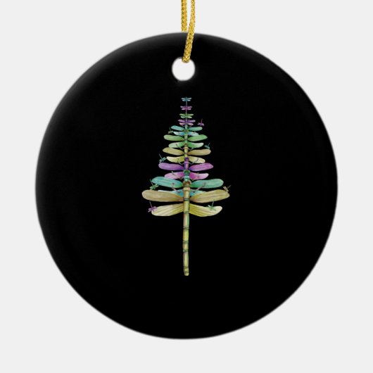 Weihnachtsbaum der Libellen Keramik Ornament (Vorne)