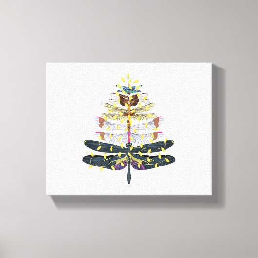 Weihnachtsbaum der Libellen Leinwanddruck (Vorderseite)