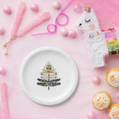 Weihnachtsbaum der Libellen Pappteller (Party)