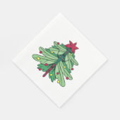 Weihnachtsbaum der Libellen Serviette (Ecke)
