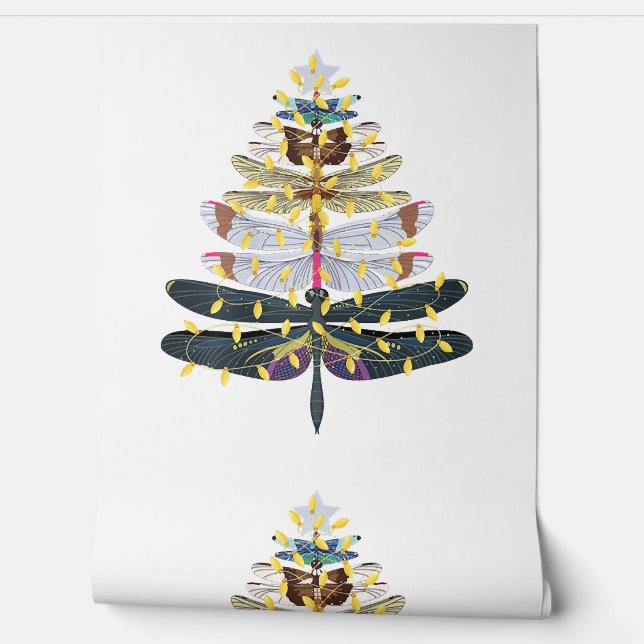 Weihnachtsbaum der Libellen Tapete (Abrollen)