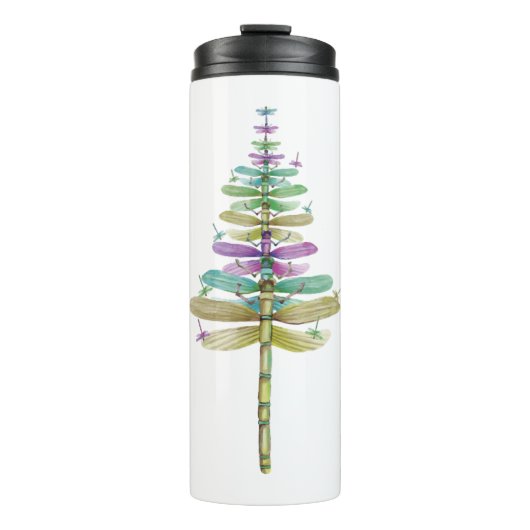 Weihnachtsbaum der Libellen Thermosbecher (Vorderseite)