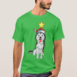 Weihnachtsbaum, der mit dem Santa Sibirischen Husk T-Shirt