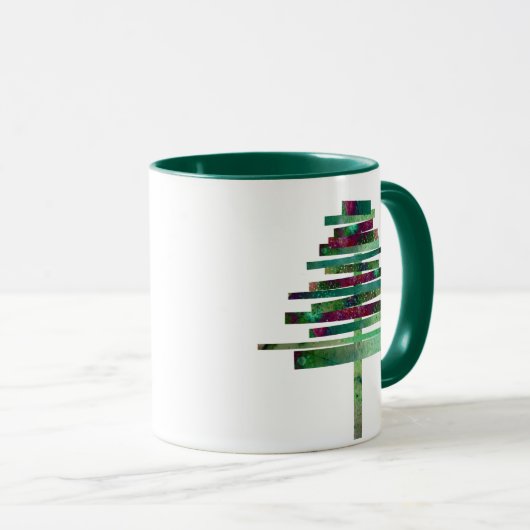 Weihnachtsbaum der modernen Kunst Tasse (VorderseiteRechts)