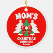Weihnachtsbaum der personalisierten Mama Keramik Ornament (Hinten)