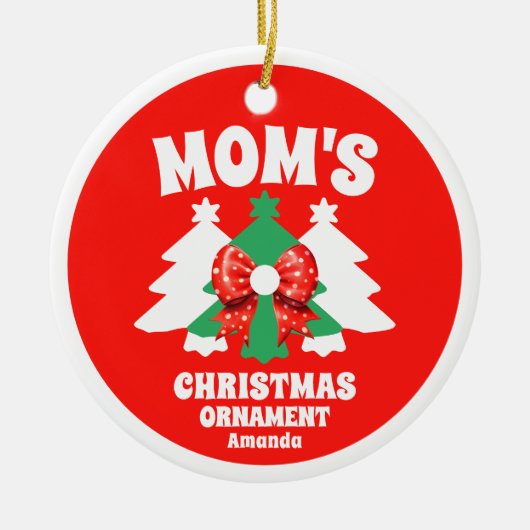 Weihnachtsbaum der personalisierten Mama Keramik Ornament (Vorne)