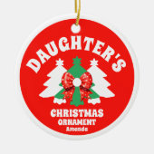 Weihnachtsbaum der personalisierten Tochter im Fot Keramik Ornament (Vorne)