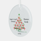 Weihnachtsbaum der Roten Flugzeug, Luftfahrt, einf Ornament Aus Glas (Vorderseite links)