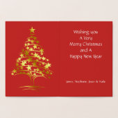 Weihnachtsbaum der Sterne Städtische Gruß Folienkarte (Innenseite)