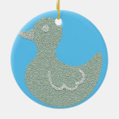 Weihnachtsbaum der süßen Ente Keramik Ornament (Hinten)