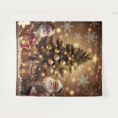 "Weihnachtsbaum der Träume" Wandteppich (Vorderseite (Horizontal))