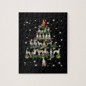 Weihnachtsbaum, der von Blitzlicht bedeckt ist Puzzle (Vertikal)