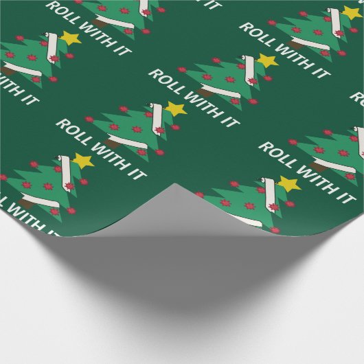 Weihnachtsbaum der Wolken Geschenkpapier (Ecke)