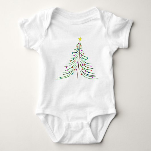 Weihnachtsbaum des Babys Baby Strampler (Vorderseite)