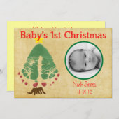 Weihnachtsbaum des Babys Feiertagskarte (Vorne/Hinten)