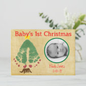 Weihnachtsbaum des Babys Feiertagskarte (Stehend Vorderseite)
